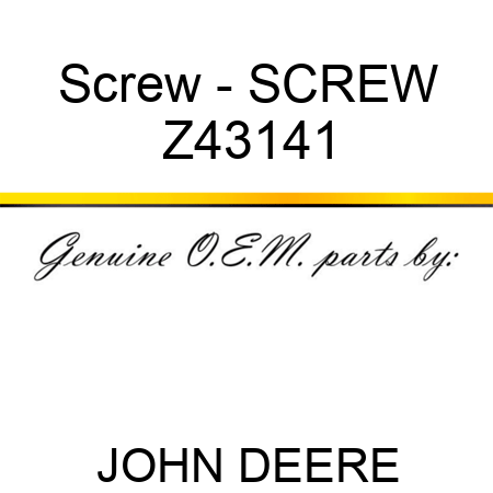 Screw - SCREW Z43141