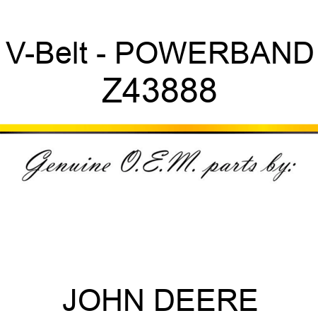 V-Belt - POWERBAND Z43888