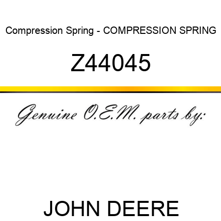Compression Spring - COMPRESSION SPRING Z44045