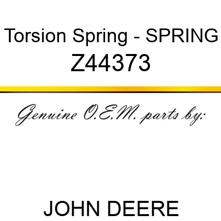 Torsion Spring - SPRING Z44373