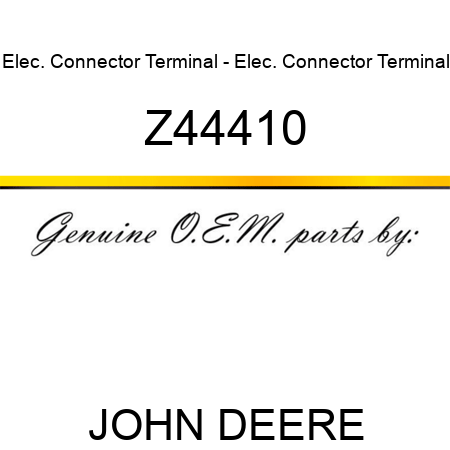 Elec. Connector Terminal - Elec. Connector Terminal Z44410