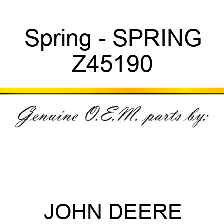 Spring - SPRING Z45190