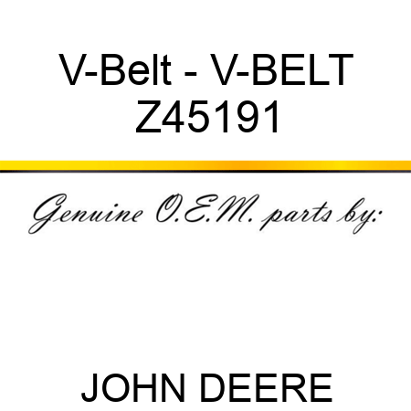 V-Belt - V-BELT Z45191