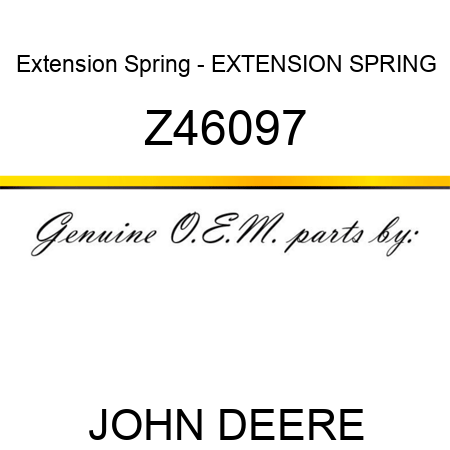 Extension Spring - EXTENSION SPRING Z46097