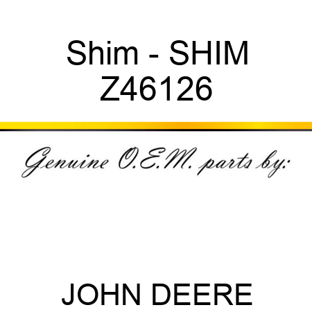 Shim - SHIM Z46126