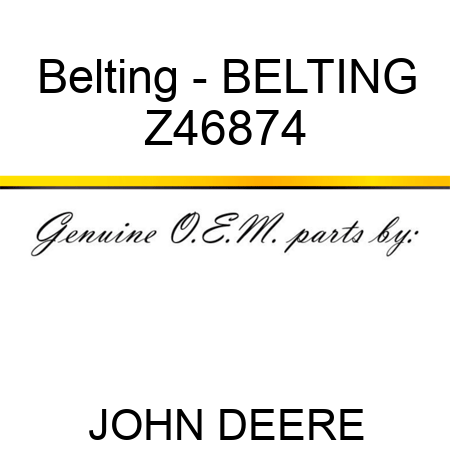 Belting - BELTING Z46874