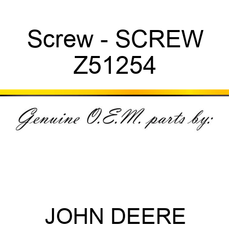 Screw - SCREW Z51254