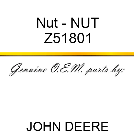Nut - NUT Z51801
