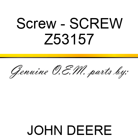 Screw - SCREW Z53157