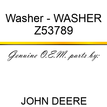 Washer - WASHER Z53789