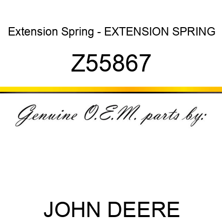 Extension Spring - EXTENSION SPRING Z55867