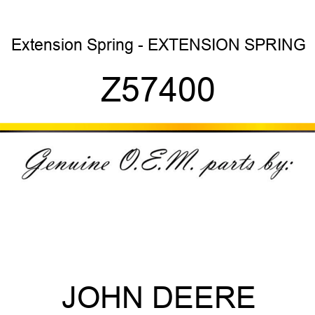 Extension Spring - EXTENSION SPRING Z57400