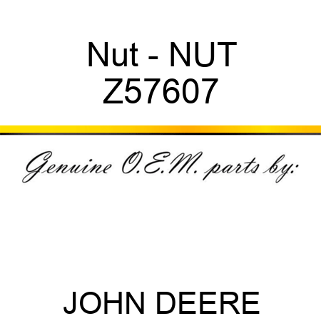 Nut - NUT Z57607