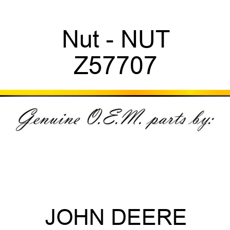 Nut - NUT Z57707