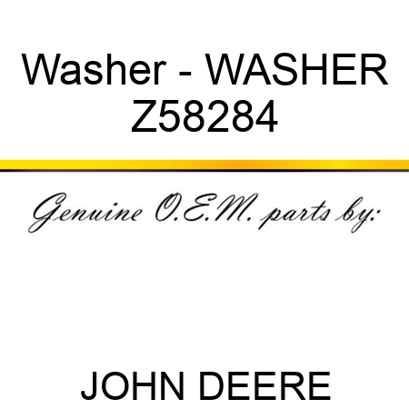 Washer - WASHER Z58284