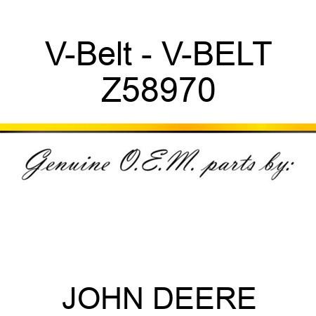 V-Belt - V-BELT Z58970