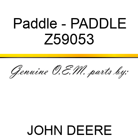 Paddle - PADDLE Z59053