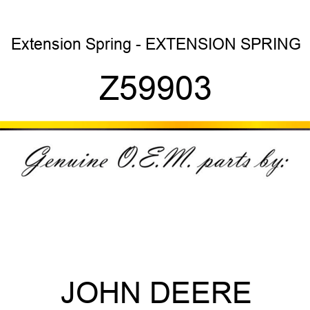 Extension Spring - EXTENSION SPRING Z59903