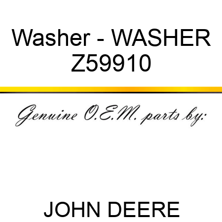 Washer - WASHER Z59910