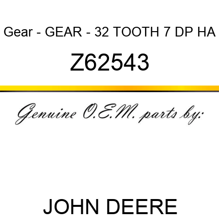 Gear - GEAR - 32 TOOTH 7 DP HA Z62543