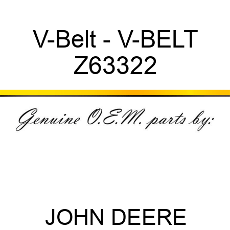V-Belt - V-BELT Z63322