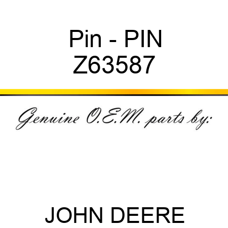 Pin - PIN Z63587