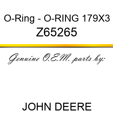 O-Ring - O-RING 179X3 Z65265