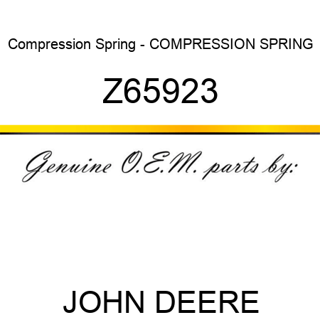 Compression Spring - COMPRESSION SPRING Z65923