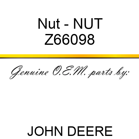 Nut - NUT Z66098