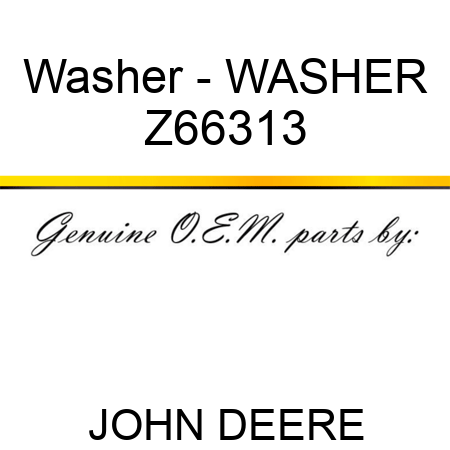 Washer - WASHER Z66313