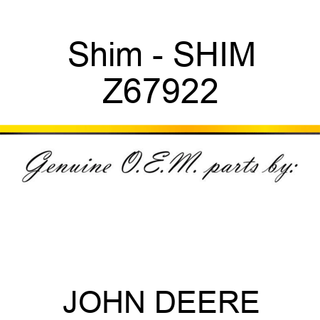 Shim - SHIM Z67922