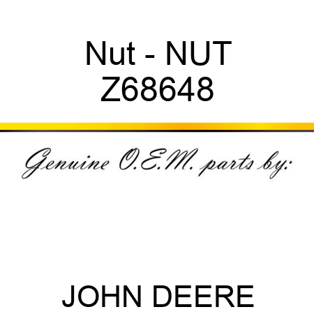 Nut - NUT Z68648