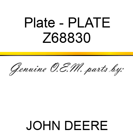 Plate - PLATE Z68830