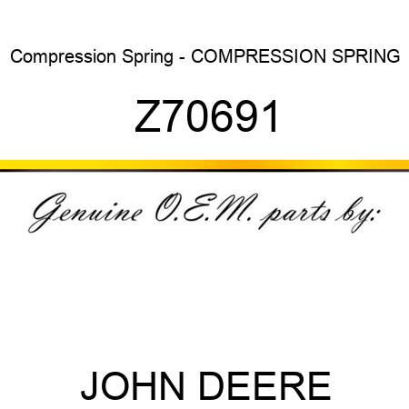 Compression Spring - COMPRESSION SPRING Z70691