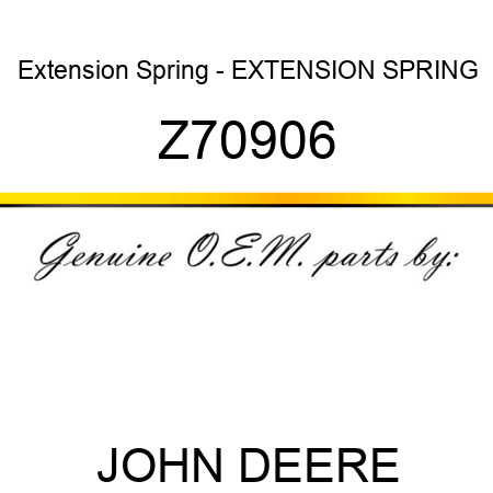 Extension Spring - EXTENSION SPRING Z70906