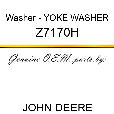 Washer - YOKE WASHER Z7170H