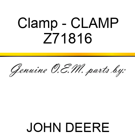 Clamp - CLAMP Z71816