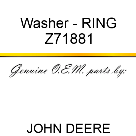 Washer - RING Z71881
