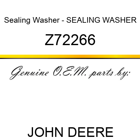 Sealing Washer - SEALING WASHER Z72266