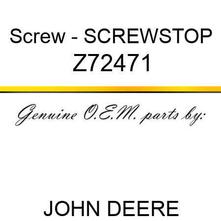 Screw - SCREW,STOP Z72471
