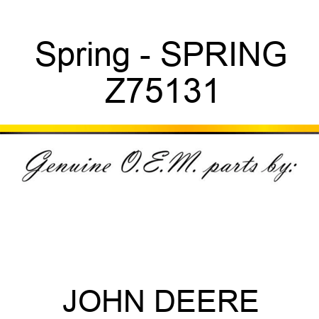 Spring - SPRING Z75131