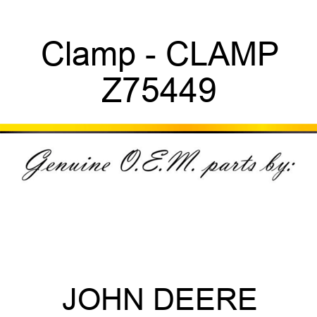 Clamp - CLAMP Z75449