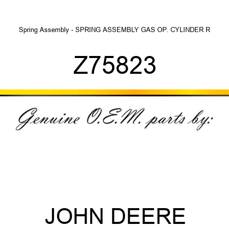 Spring Assembly - SPRING ASSEMBLY, GAS OP. CYLINDER R Z75823