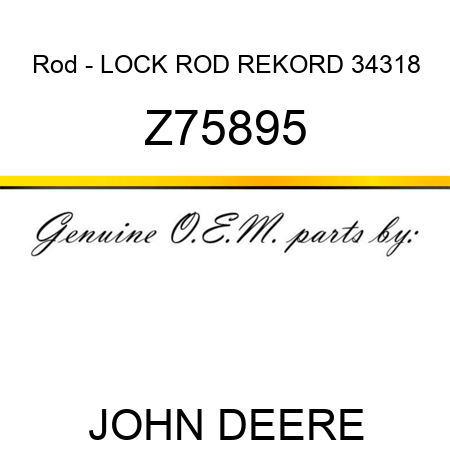 Rod - LOCK ROD REKORD 34318 Z75895