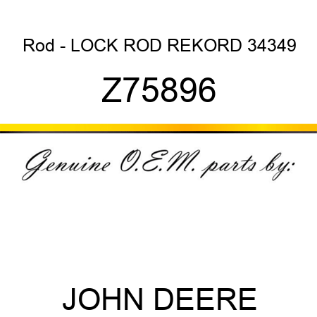 Rod - LOCK ROD REKORD 34349 Z75896