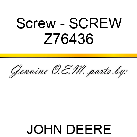 Screw - SCREW Z76436