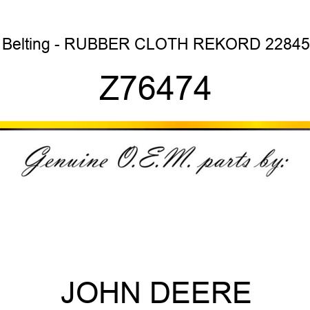 Belting - RUBBER CLOTH REKORD 22845 Z76474