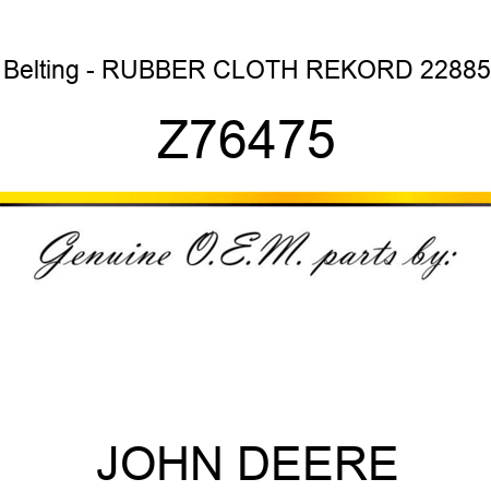 Belting - RUBBER CLOTH REKORD 22885 Z76475