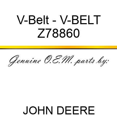 V-Belt - V-BELT Z78860