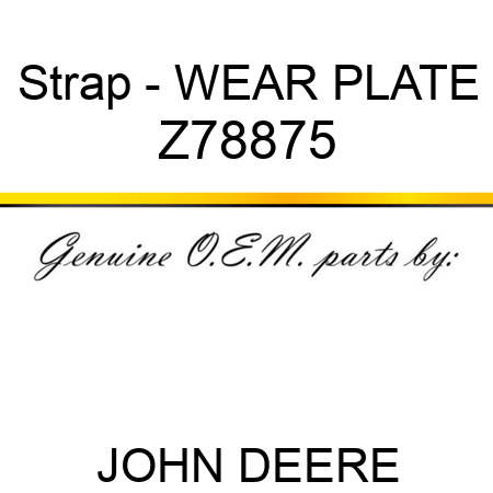 Strap - WEAR PLATE Z78875